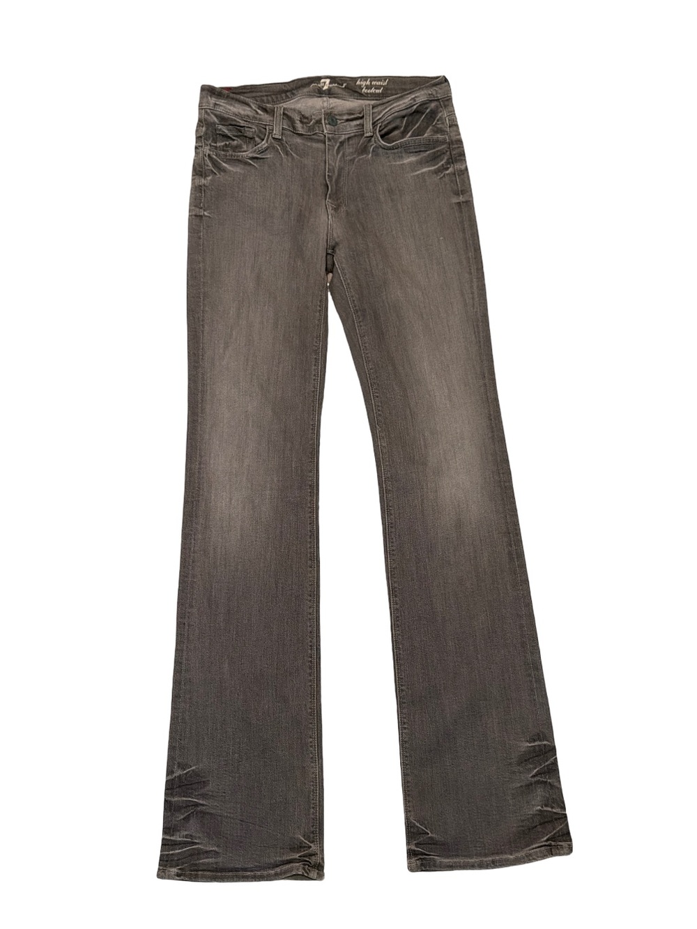 7 for all mankind high waisted grey bootcut jeans size 31